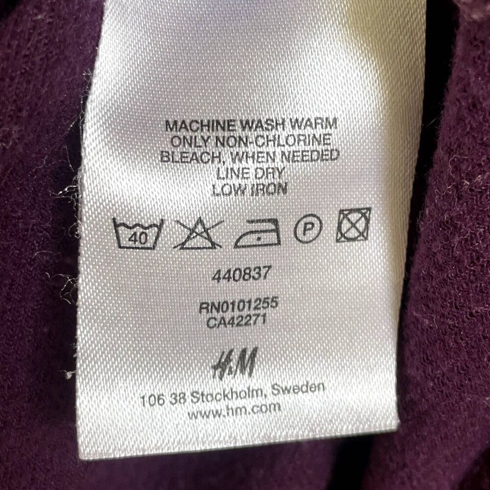 Vintage H&M Purple Satin Zip Jacket Track Technical Limited Edition y2k sz 2 XS - Picture 8 of 13